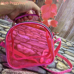 Laser Transparent PVC Crossbody Bag Women Mini Jelly Clear Shoulder Phone Bags