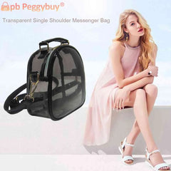 Laser Transparent PVC Crossbody Bag Women Mini Jelly Clear Shoulder Phone Bags