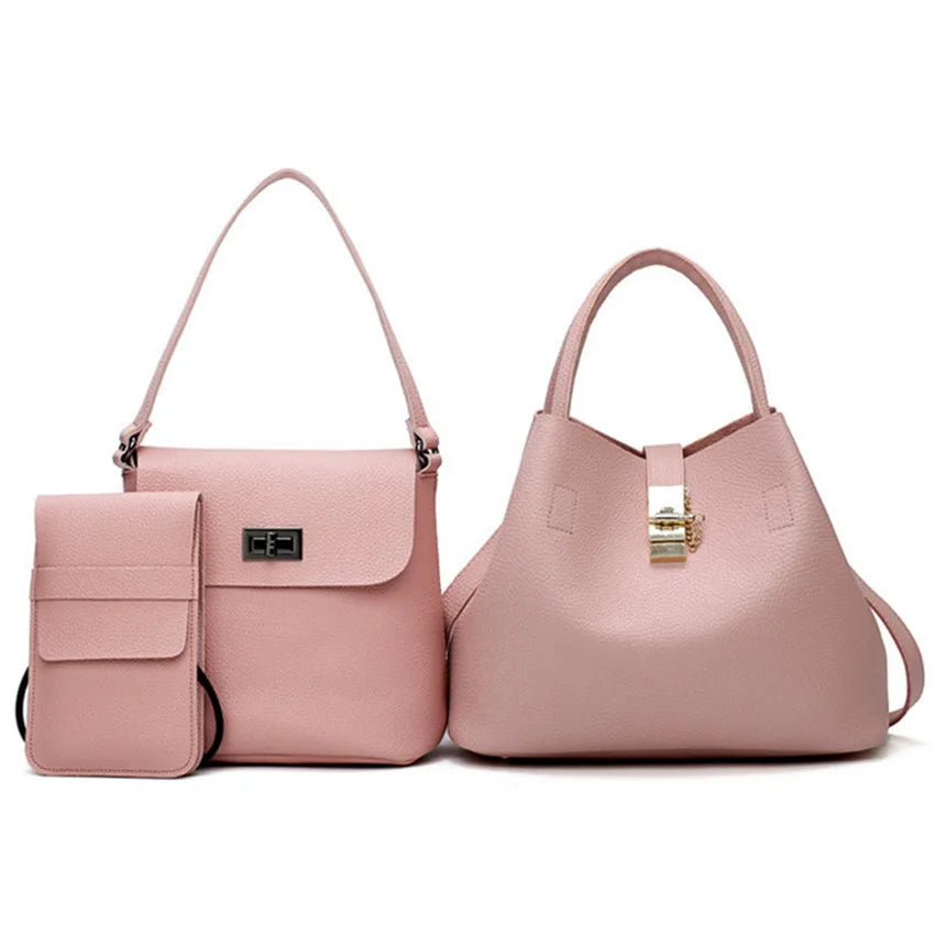 Medium Handbags Set for Women - 3 Piece Woman Hand Bag