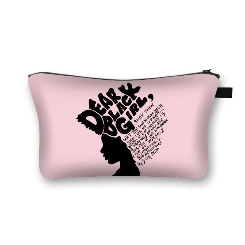 Latin America Girls Make Up Bags African Girls Printing Cosmetic Cases