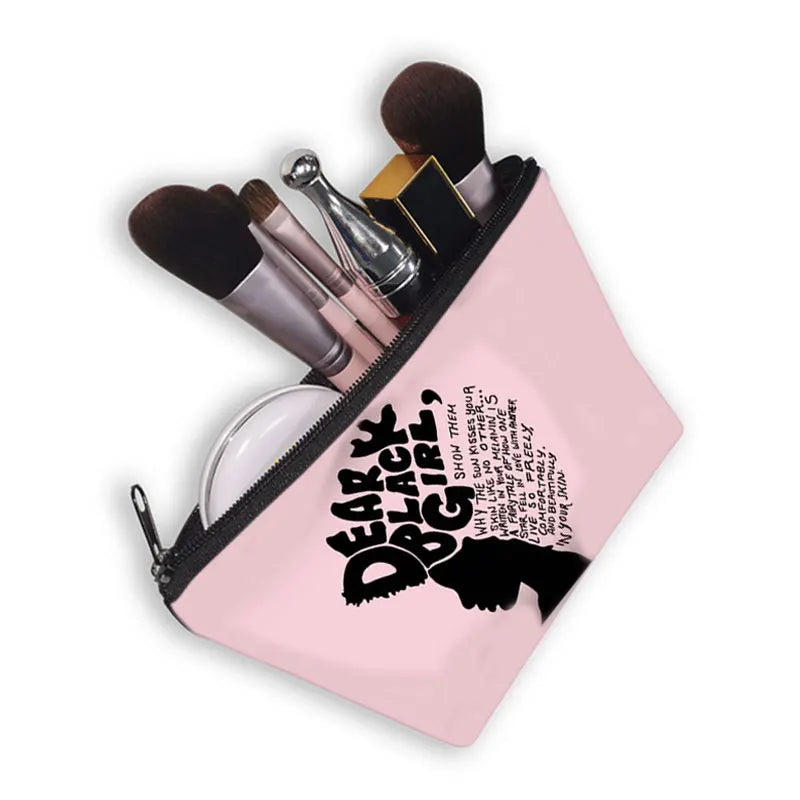 Latin America Girls Make Up Bags African Girls Printing Cosmetic Cases