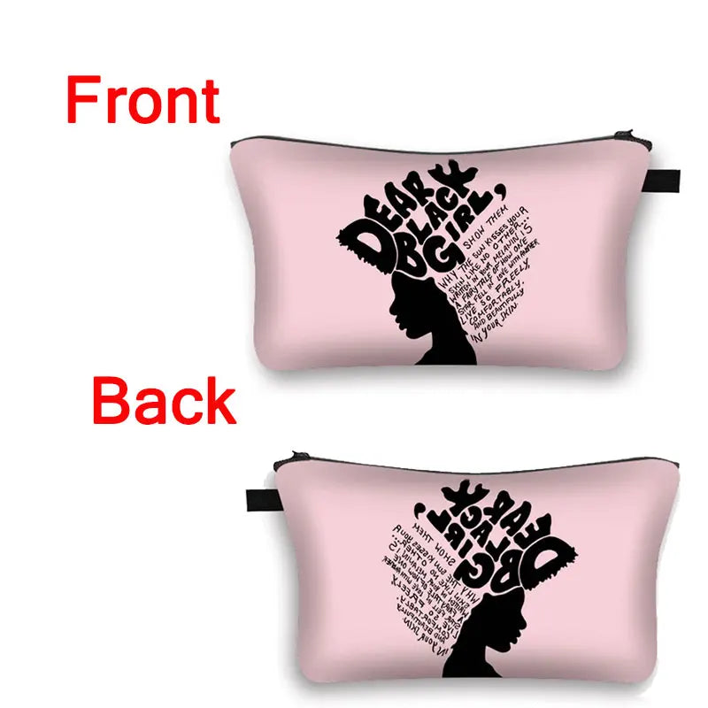 Latin America Girls Make Up Bags African Girls Printing Cosmetic Cases