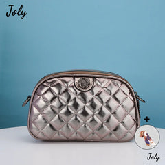 Vintage Pu Lattice Shell Messenger Shoulder Bag Women