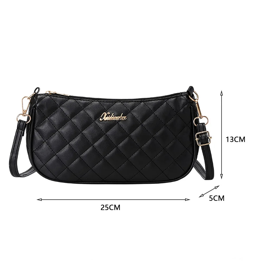 Lattice Pattern Shoulder Bags Women Soft Leather Handbags Ladies Hobos