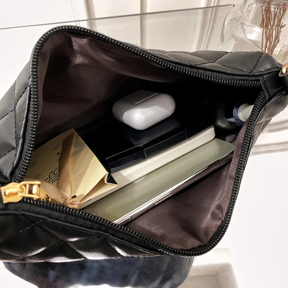 Lattice Pattern Shoulder Bags Women Soft Leather Handbags Ladies Hobos
