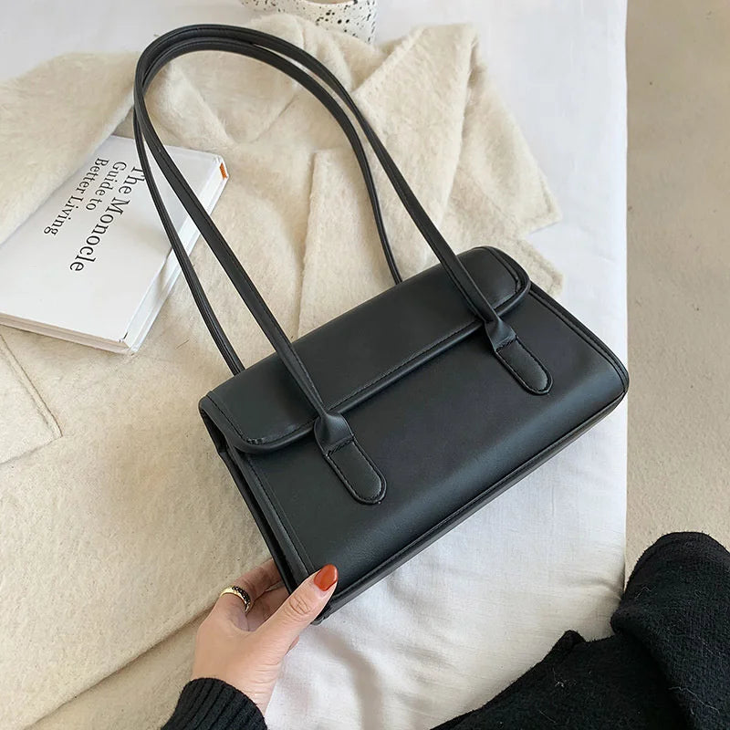 Lattice Pattern Small Shoulder Bag for Women Casual PU Leather Handbag