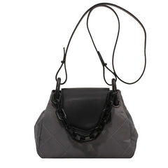 Winter Lattice Square Chain Tote Bag High-quality Nylon Women's Handbag