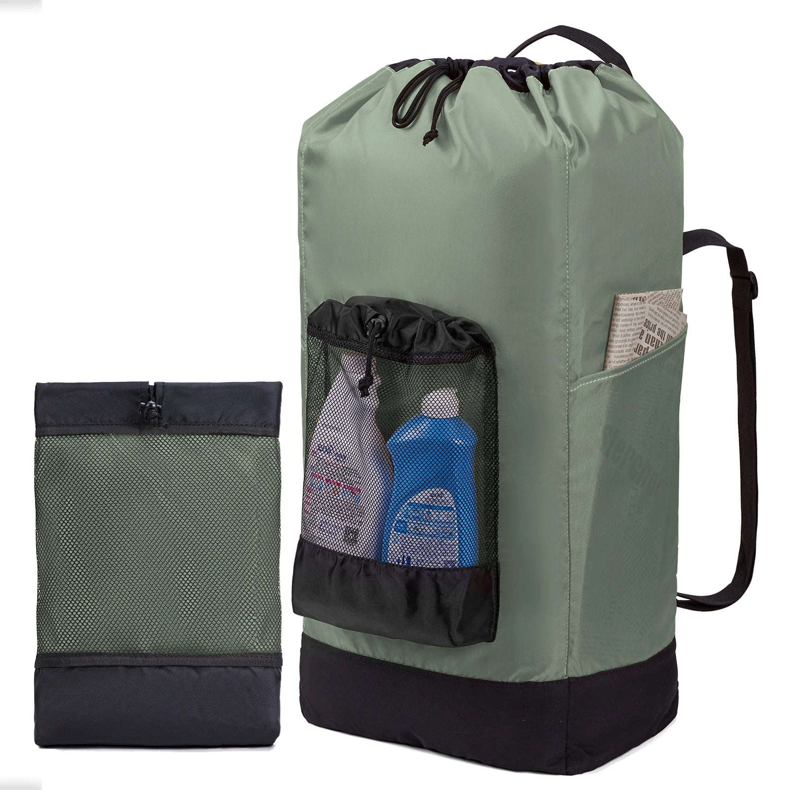 Laundry Backpack 60L Foldable Laundry Bag, Ideal for Dorms, Travel, Camping