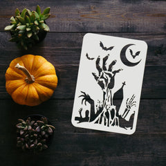 Layered Skull Stencil Reusable Skeleton Head Stencil Halloween Stencils