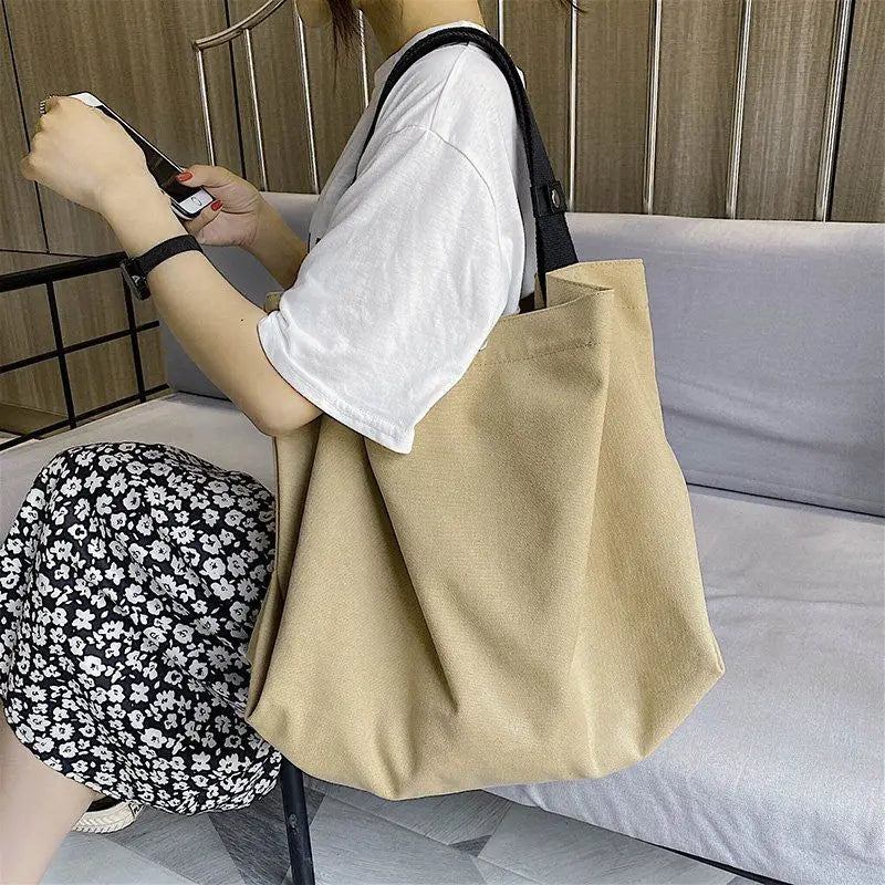 Japanese Art Canvas Shoulder Bag Big Capacity Casual Crossbody Bag