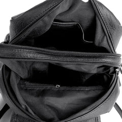 Leather Backpack Women High Shoulder Bag School Backpacks for Teens Girls