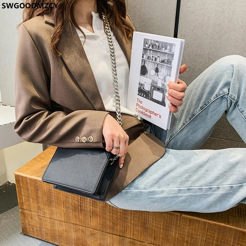 Leather Crossbody Bags for Women Chains Taschen Girls