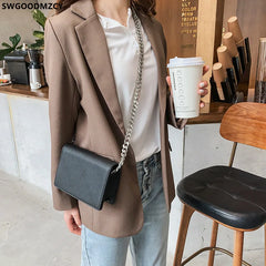 Leather Crossbody Bags for Women Chains Taschen Girls