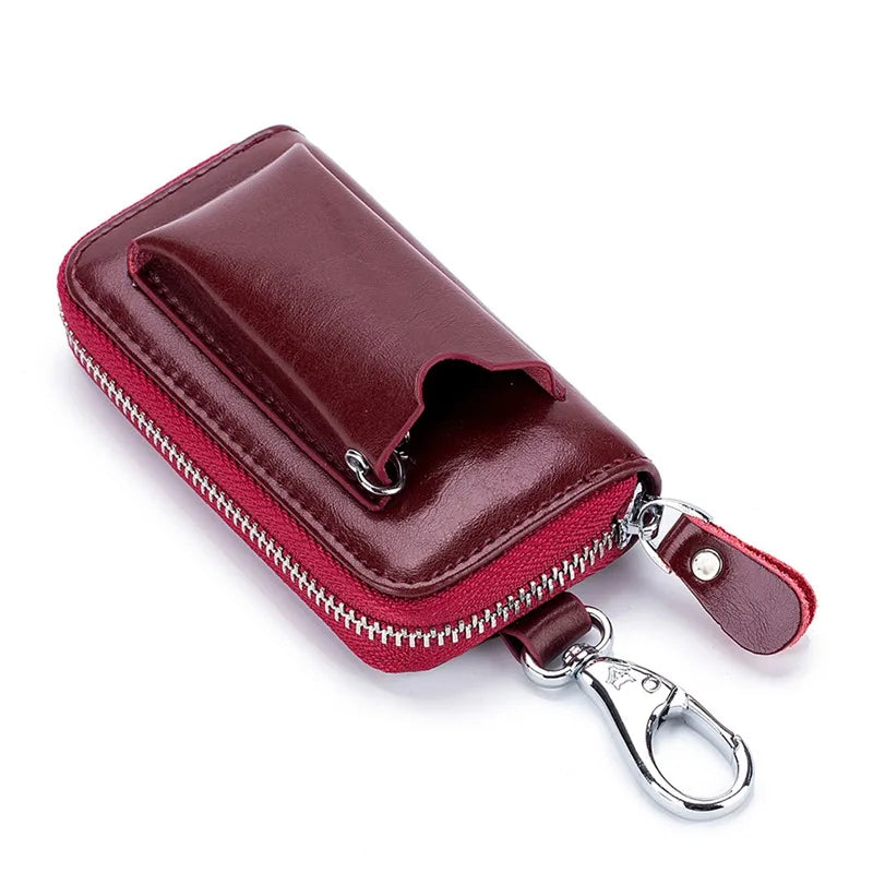 Men's Leather Car Key Holder & Wallet