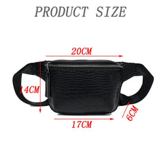 Leather Chest bag Fanny Pack Women Waist Bag Small Bum Waist Belt Bags
