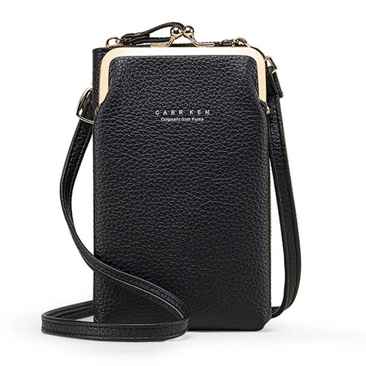 Small Matte Leather Crossbody Bag for Women