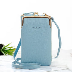 Matte Leather Crossbody Bag Small Mini Shoulder Messenger Clutch