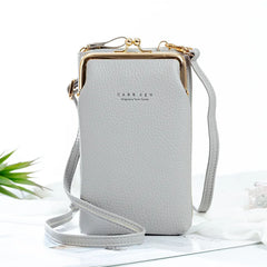 Matte Leather Crossbody Bag Small Mini Shoulder Messenger Clutch