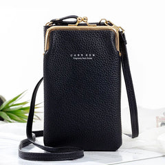 Matte Leather Crossbody Bag Small Mini Shoulder Messenger Clutch