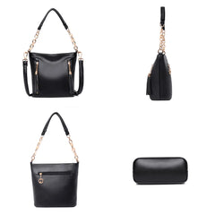 Leather Crossbody Bag Bucket Chains Shoulder Bag Purses Handbags Small Handbag