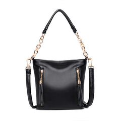 Leather Crossbody Bag Bucket Chains Shoulder Bag Purses Handbags Small Handbag