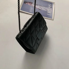 Quilted Leather Crossbody Rhombus Chain Bag Women Handbag
