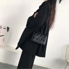 Quilted Leather Crossbody Rhombus Chain Bag Women Handbag