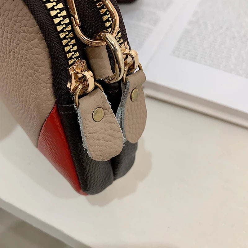 Leather First Layer Cowhide Hot Mini Small Lady Purse Women Bag Random