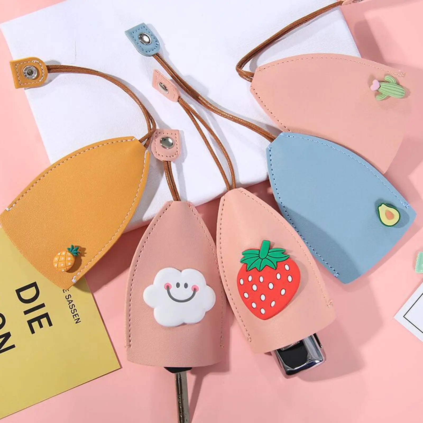 Leather Key Bag Key Protector Car Key Holder Household Lock Universal Bag