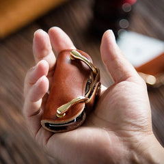 Men's Leather Key Bag Multifunctional Cowhide Key Storage Pendant