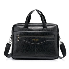 Men's Leather Laptop Bag Crossbody Briefcase Office Handbag