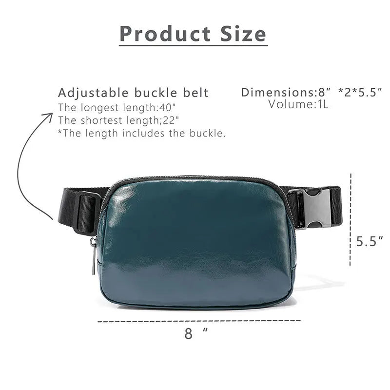 Leather Unisex Waist Bag Cross Body Chest Bag