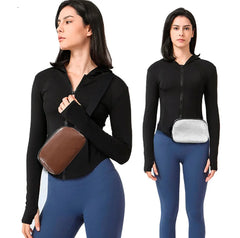 Leather Unisex Waist Bag Cross Body Chest Bag