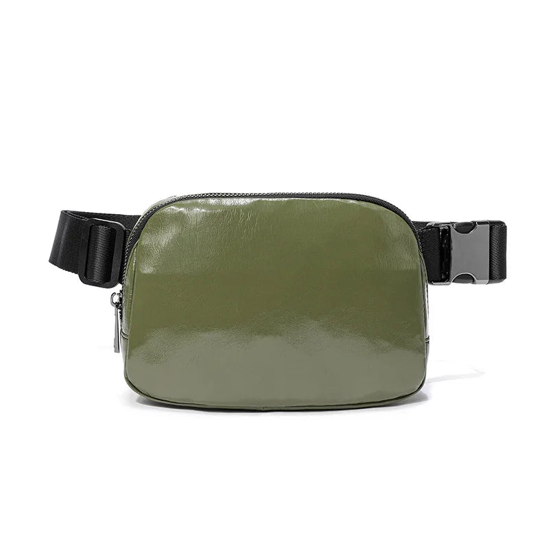 Leather Unisex Waist Bag Cross Body Chest Bag