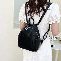 Small Leather Mini Backpack Women Bags Purse Girl Mochila
