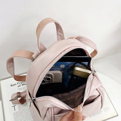 Small Leather Mini Backpack Women Bags Purse Girl Mochila