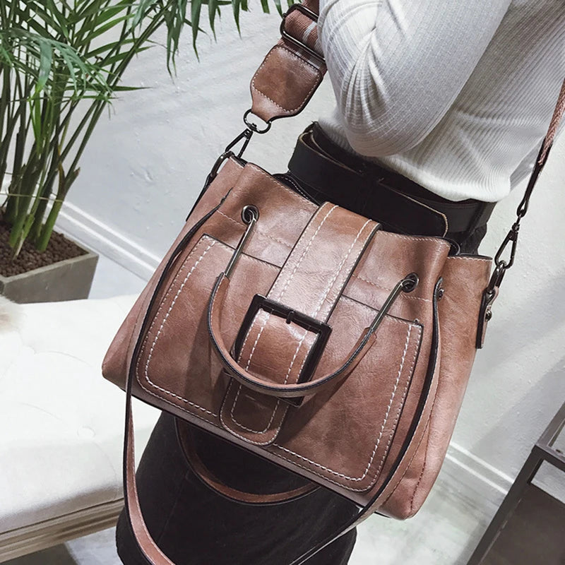 Korea Ladies PU Shoulder Bag Tote Female Crossbody Messenger