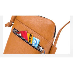 Leather Mobile Phone Bag Soft Leather Shoulder Messenger