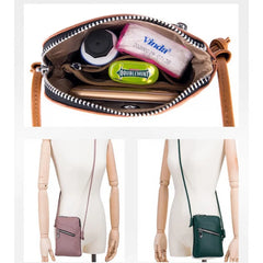 Leather Mobile Phone Bag Soft Leather Shoulder Messenger
