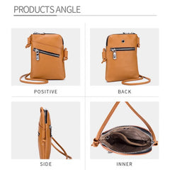 Leather Mobile Phone Bag Soft Leather Shoulder Messenger