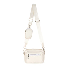 Leather Shoulder Bags Hand Crossbody Bags Soft Square Zipper with Small Purse