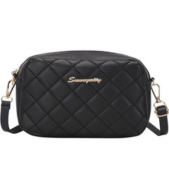 Lingge Embroidery Small Messenger Bag - Chain Ladies Crossbody Bag