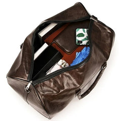 Large Leather Duffle Bag for Men Fitness Travel