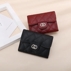 Real Cowhide Leather Wallet Key Holder for Women