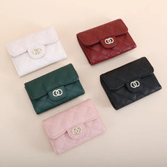 Real Cowhide Leather Wallet Key Holder Organizer Mini Purse for Women