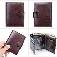 RFID Leather Wallet for Men Short Purse Man Wallet