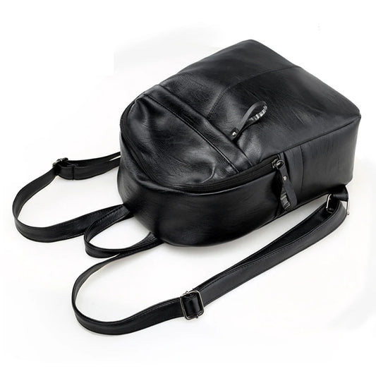 Vintage Leather Women Backpack Daypack Teenager Travel Rucksack