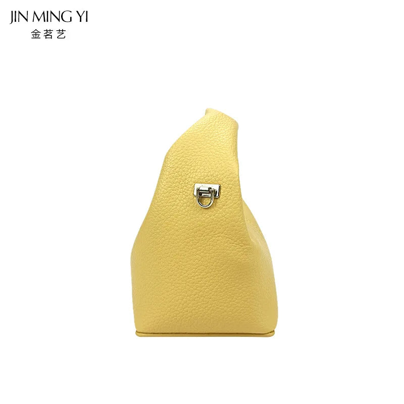 Leather Women Handbag Solid Pattern Chain Crossbody Bag
