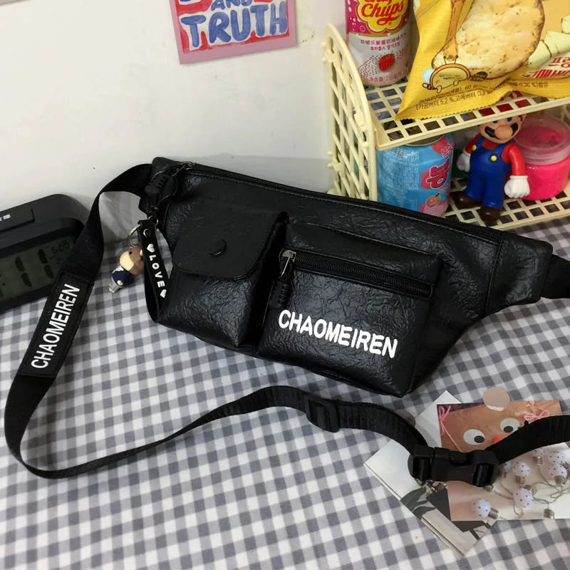 Leather Waist Pack Crossbody Bag Waterproof Travel Pouch Belt Bags