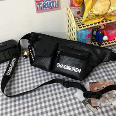 Leather Waist Pack Crossbody Bag Waterproof Travel Pouch Belt Bags